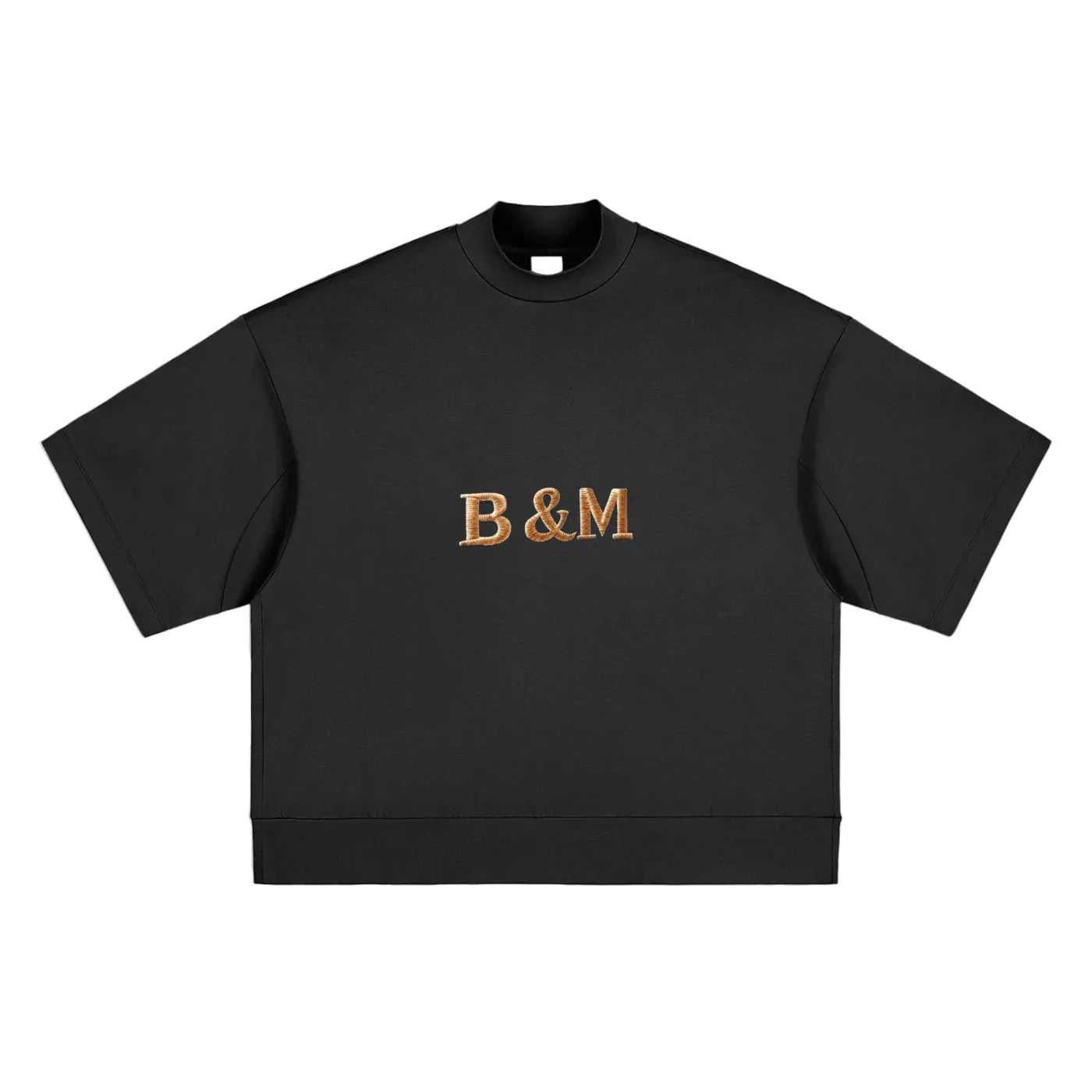 A heavyweight Oversized Mock Neck T-shirt - B&M