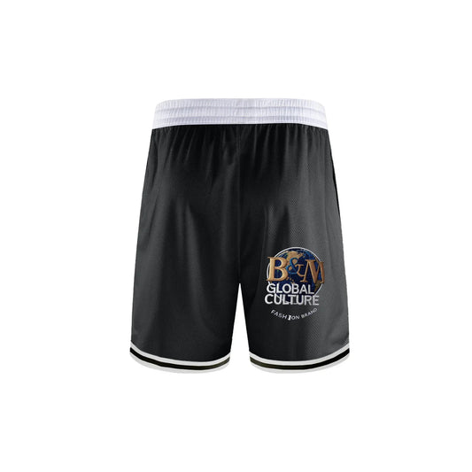 Classic Stripe Trim Basketball Shorts - B&M