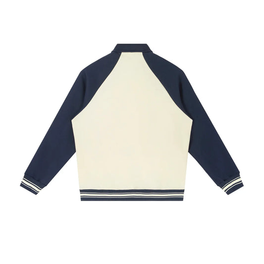 Contrast Raglan Sleeve Baseball Jacket - B&M