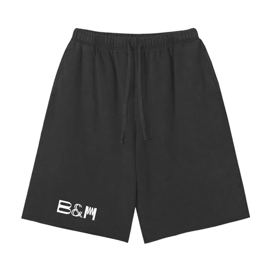 Snow Washed Raw Hem Shorts - B&M