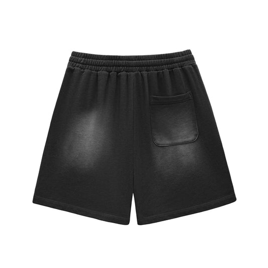 Sun Fade Raw Edge Cotton Shorts - B&M
