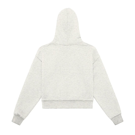 Fleeced Zip-Up Cropped Hoodie - B&M