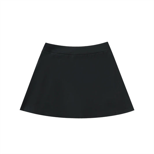 High-Waist Pocketed A-Line Skirt - B&M