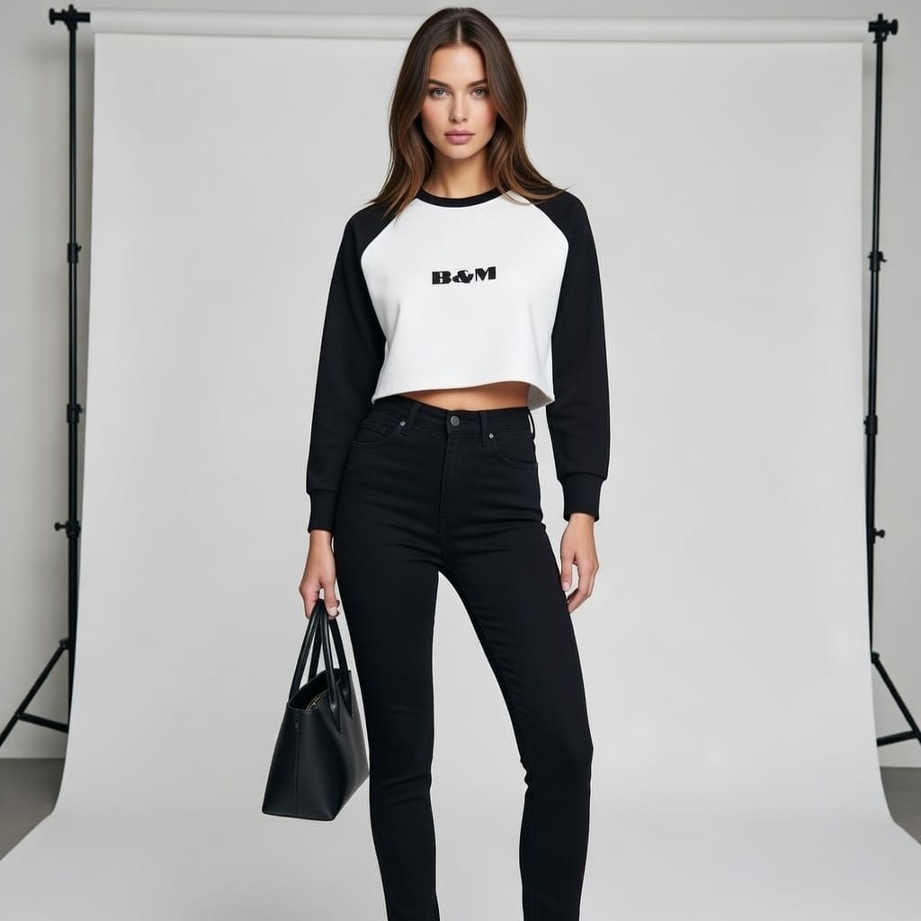 Long Sleeve Cotton Crop Top – Comfortable & Stylish Fit