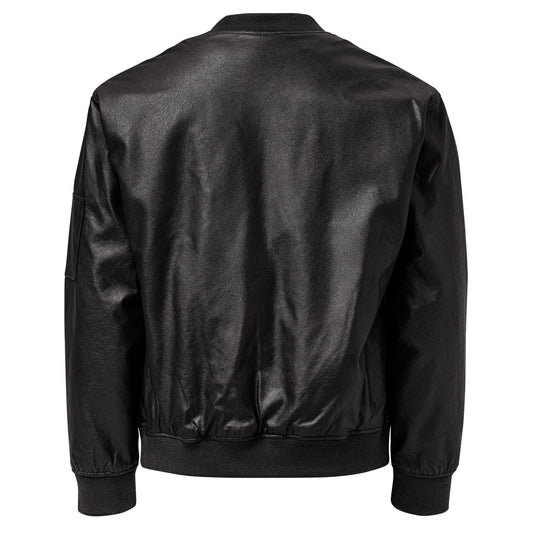Leather Bomber Jacket - B&M