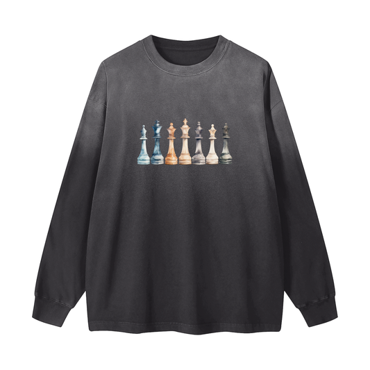 Gradient Vintage Washed Long Sleeve Tee - 270 GSM