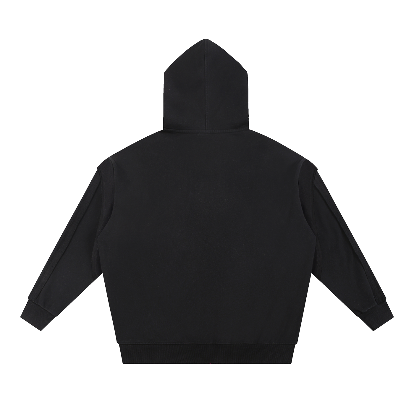 Casual Contrast-Trim Techwear Hoodie – Futuristic Zip-Up Windbreaker for Fall & Outdoor