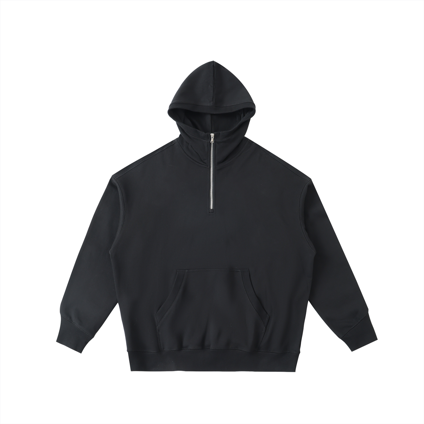 Women’s Oversized Cropped Hoodie – Classic Fleece Sweatshirt with Center Pocket & Drawstring Hood