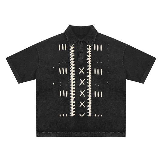 Heavyweight Snow-Washed Polo T-Shirt