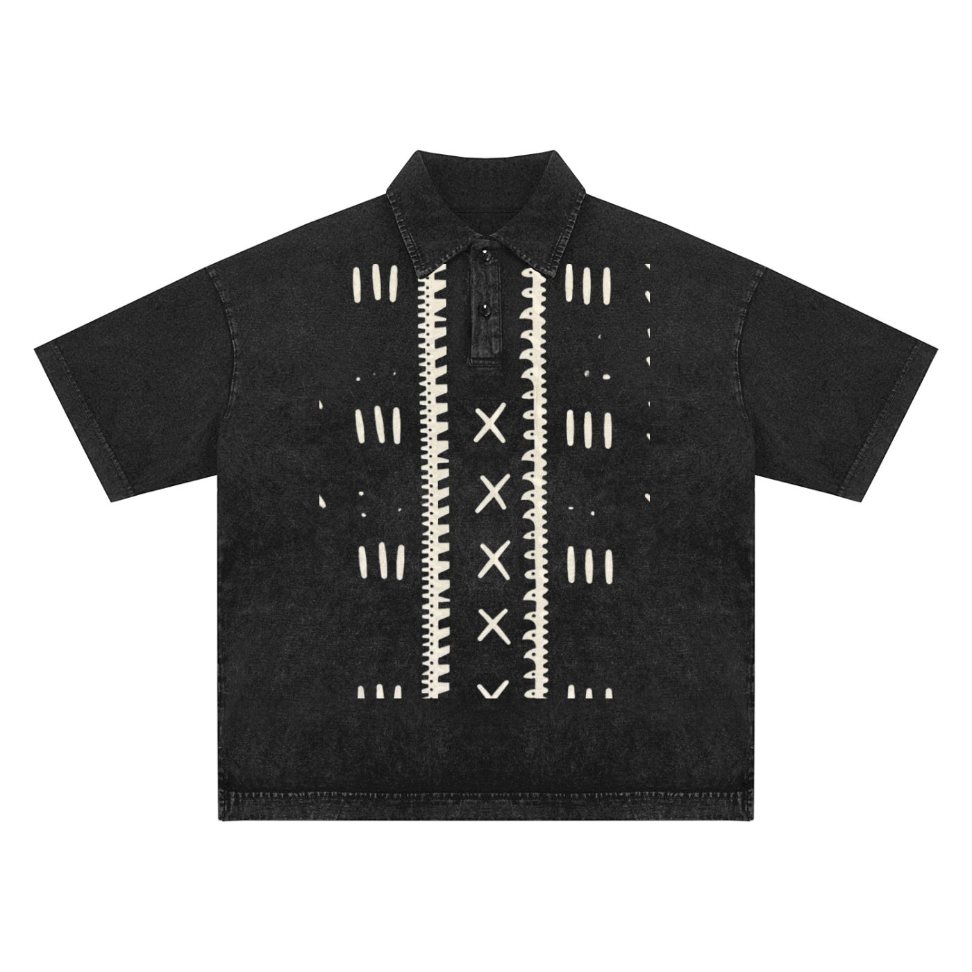 Heavyweight Snow-Washed Polo T-Shirt