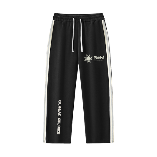Contrast Side-Stripe Straight-Leg  Pants