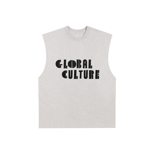 Raw Edge Cotton Tank Top