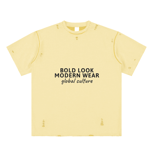 Hand-frayed Reversible T-shirt