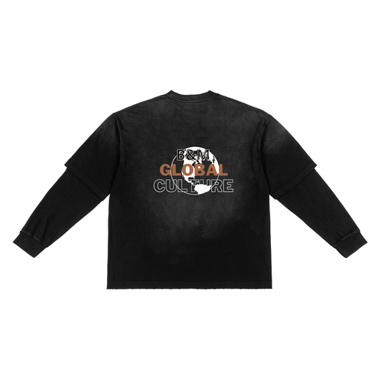 Sunfade Hand-Frayed Faux Two-Piece T-Shirt