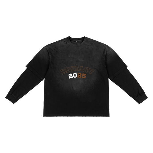 Sunfade Hand-Frayed Faux Two-Piece T-Shirt