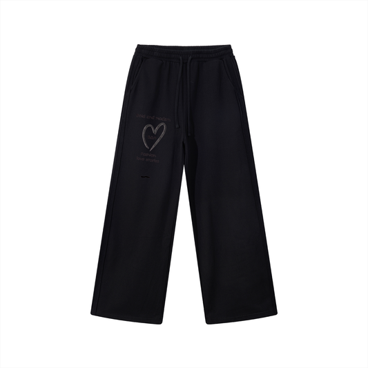 Contrast Tape Straight-Leg Sweatpants