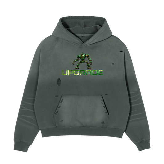Frayed Sunfade Boxy Fleece Hoodie