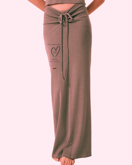 Comfortable Drawstring Maxi Skirt – Lightweight & Stylish