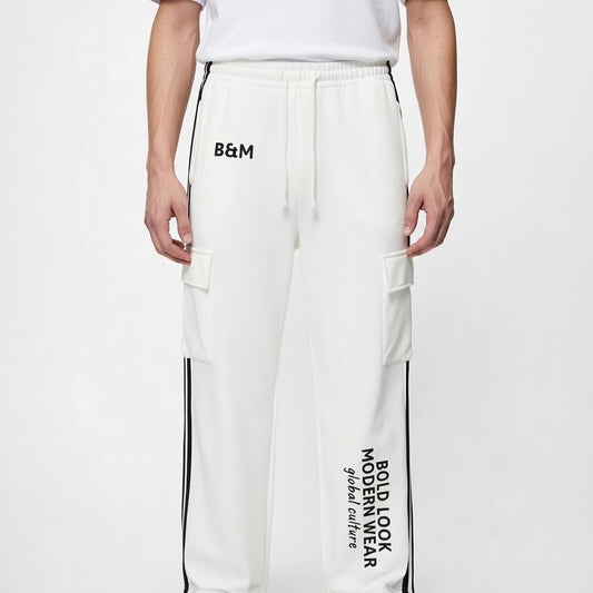 Unisex Side Stripe Straight-Leg Pants