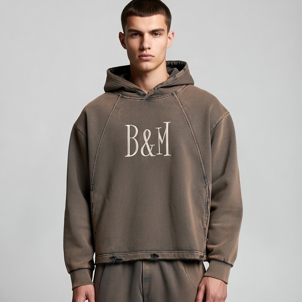 Vintage Cropped Hoodie