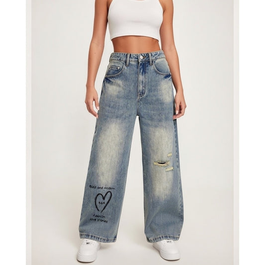 Unisex Wide Leg Pants – Casual, Street & Vintage Style | RK0051