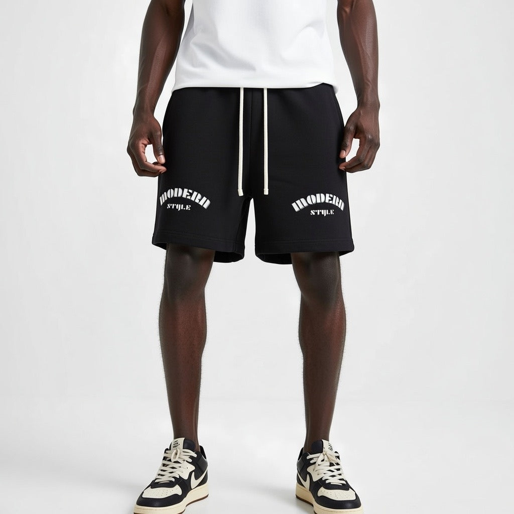 Sun Fade Raw Edge Cotton Shorts