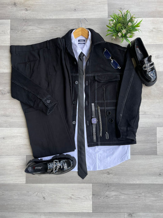 Day-to-Night Patterned Outfit Set