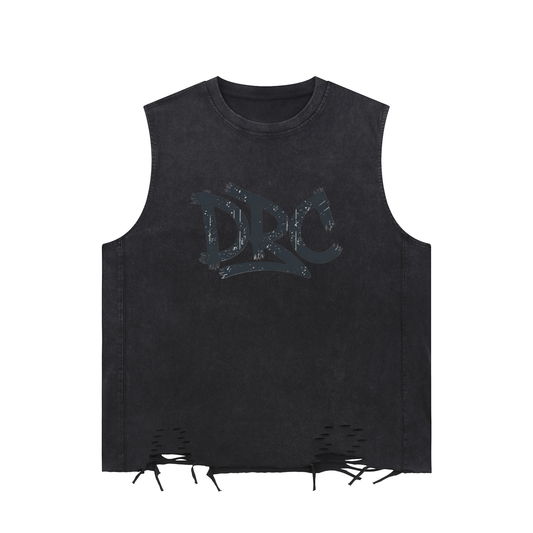 Snow Washed Raw-Hem Tank Top