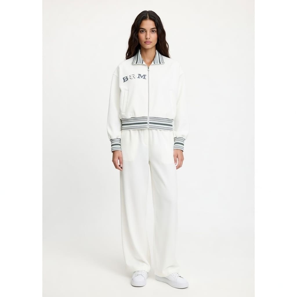 Striped Waist Wide Leg Pants