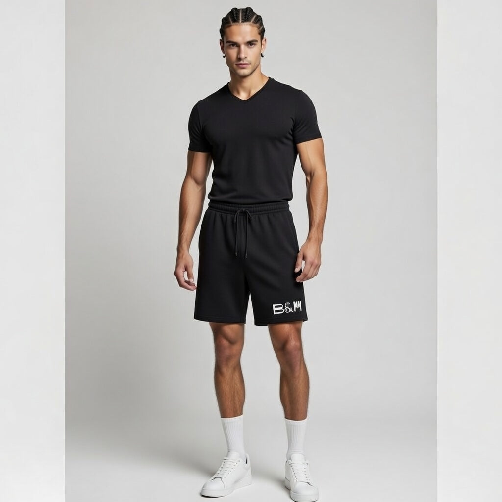 Snow Washed Raw Hem Shorts