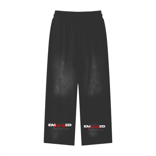 Effortless Athleisure Pure Cotton Handcrafted Monkey Wash Loose fit Sweatpants
