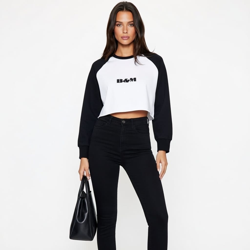 Long Sleeve Cotton Crop Top – Comfortable & Stylish Fit
