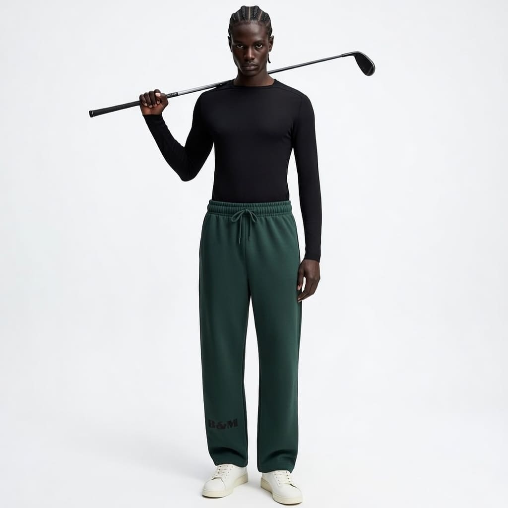 Solid Color Straight-Leg Sweatpants