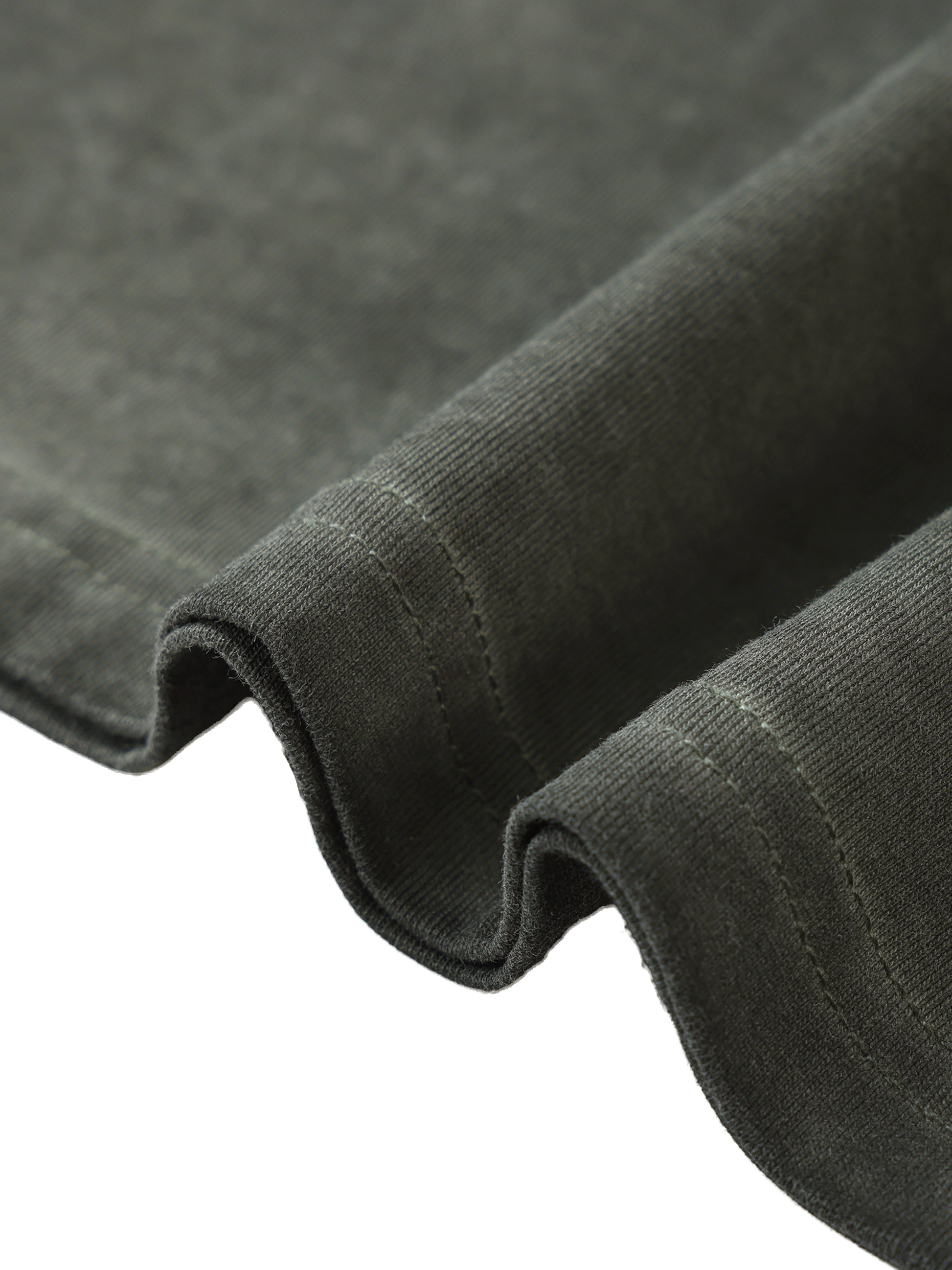 Close-up of dark gray fabric with a textured surface