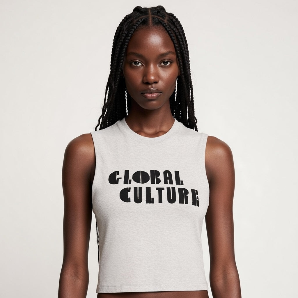 Raw Edge Cotton Tank Top