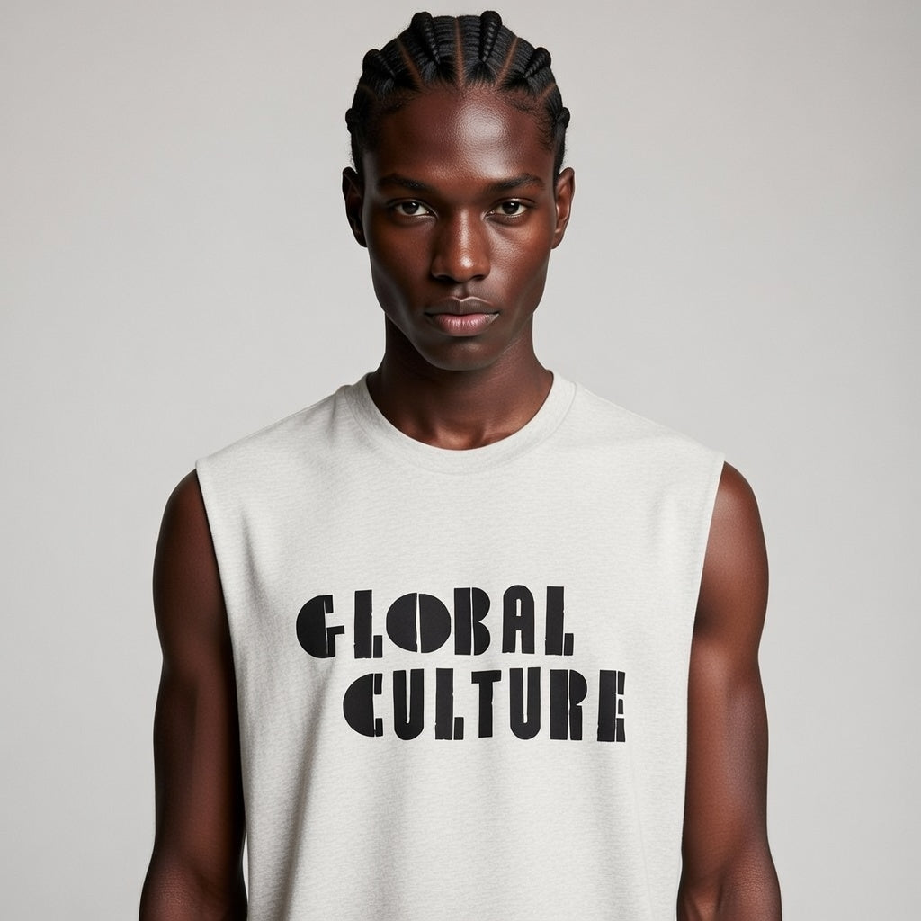 Raw Edge Cotton Tank Top