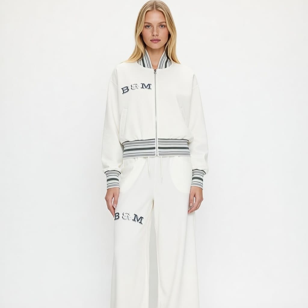 Striped Waist Wide Leg Pants