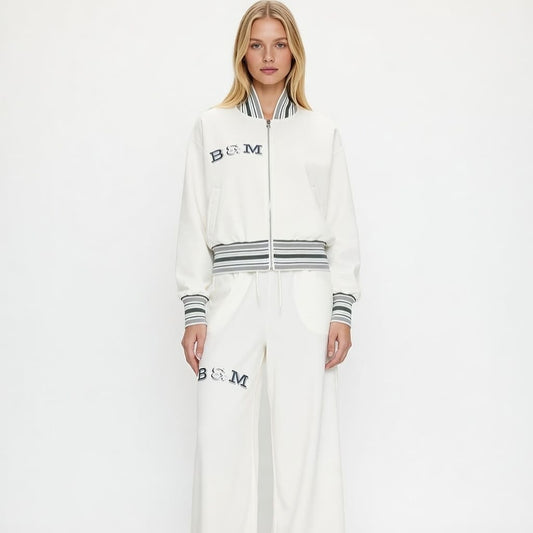 Striped Waist Wide Leg Pants